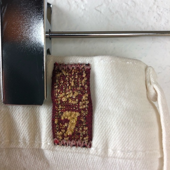 7 For All Mankind Womens Jeans, White Size 24 - Picture 7 of 8